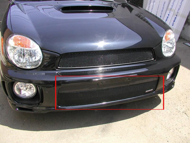 2002-2003 subaru impreza wrx grillcraft lower black 1pc grille insert mx grill 