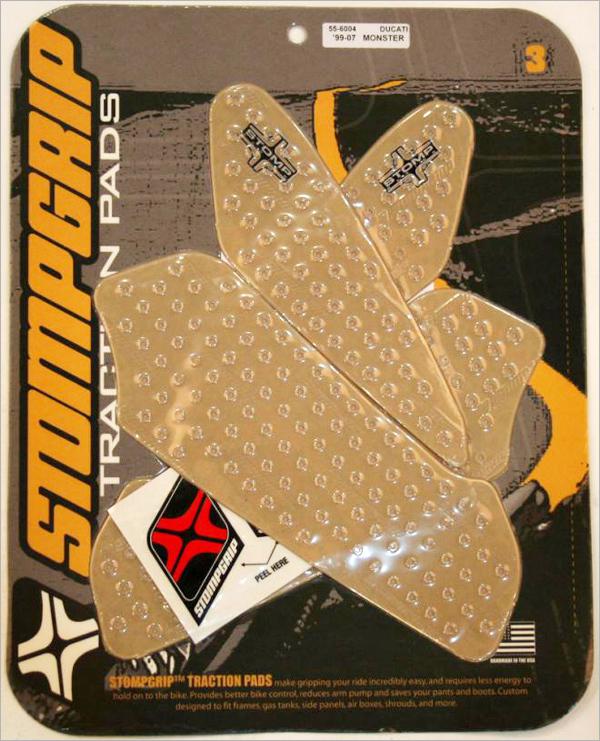 Stomp grip traction pad tank kit ducati 1999-2008 monster 600/620/695 / clear