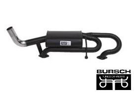 Bursch tuned muffler, porsche 911, comb. (65-73)