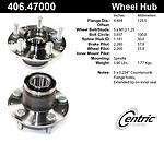 Centric parts 406.47000 rear hub assembly