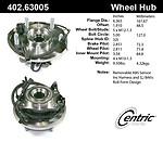 Centric parts 402.63005 rear hub assembly