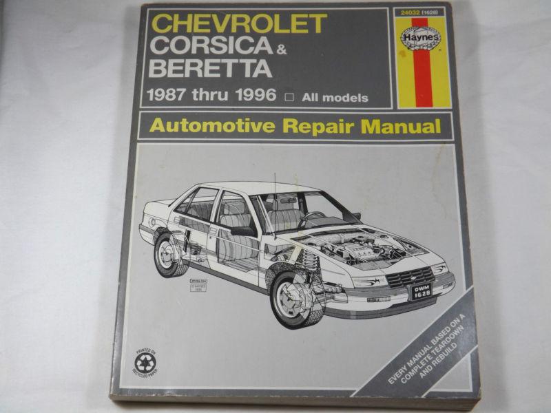 Chevrolet corsica beretta 87 - 96 repair manual haynes