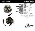 Centric parts 407.20001e front hub assembly