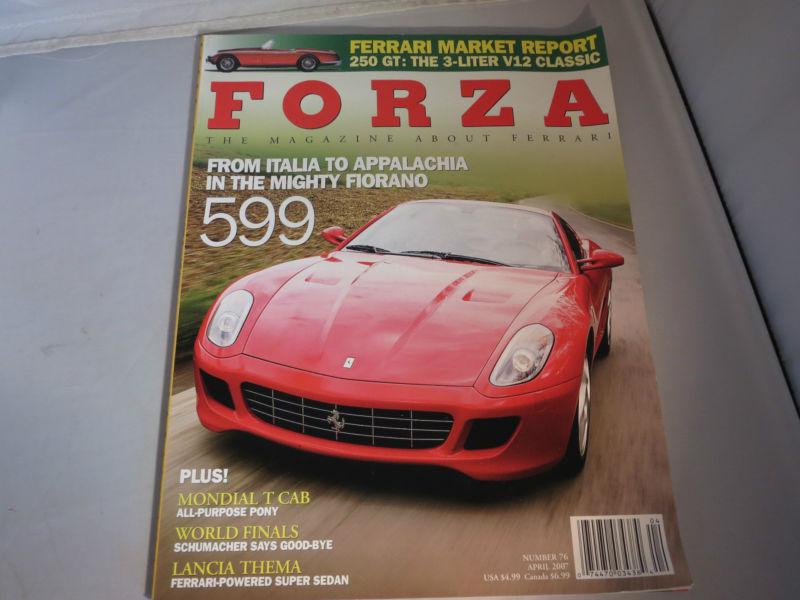 Vintage ferrari forza magazine 76  599 mondial t cabriolet lancia thema 250 gt