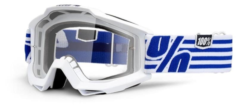 New 100% accuri jr adult goggles, nimitz, with clear lens