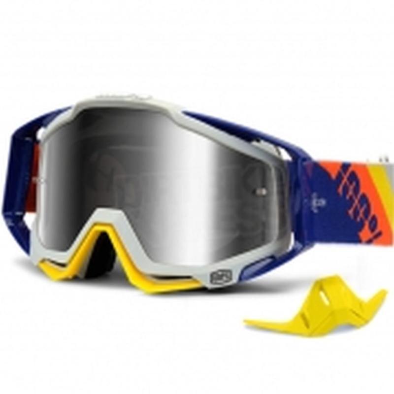 New 100% racecraft adult goggles, slant navy, with clear lens