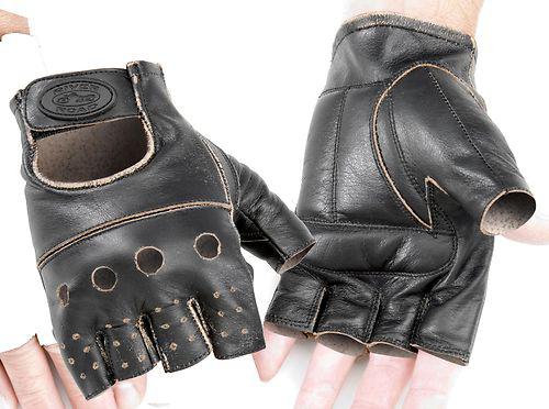 New river road mens buster vintage shorty leather gloves, black, large/lg