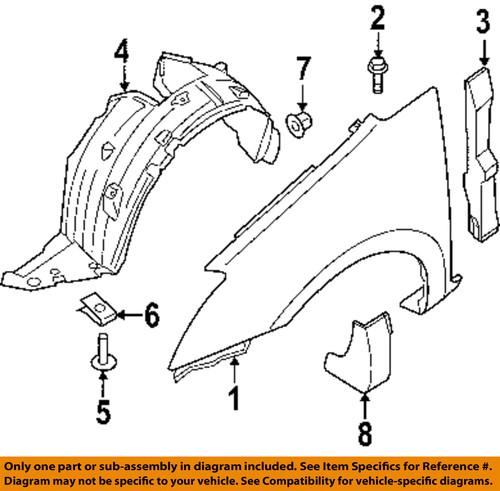 Nissan oem 63814et000 fender-protector