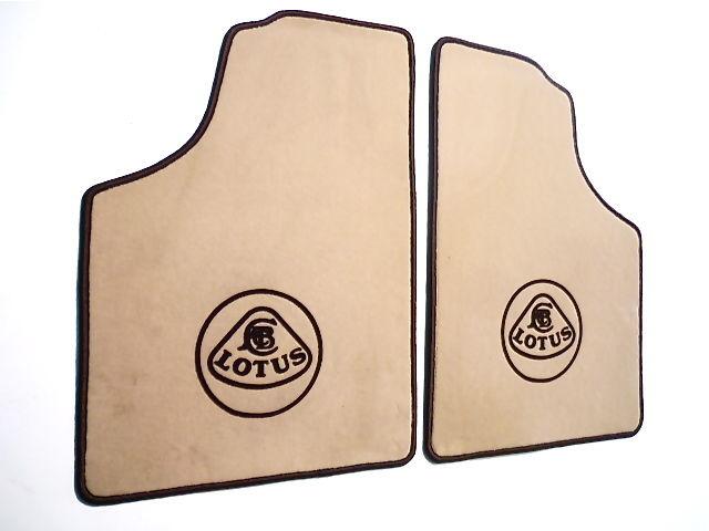 Tan/dark brown velours mat set for lotus esprit s1 + s2 lhd + rhd