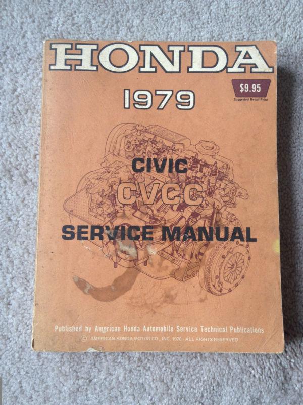 1979 honda civic cvcc service shop dealer repair manual