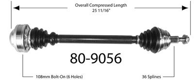 Empi 80-9056 cv half-shaft assembly-cv joint half shaft