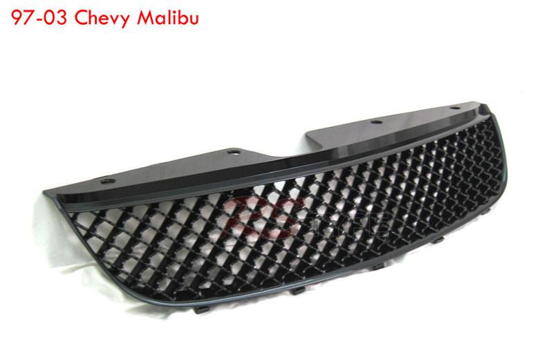 Mesh design front grille for chevrolet malibu black 97 98 99 2000-2003