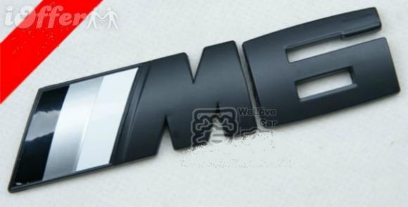 Car badge emblem ///m6 power e24 e63 e64 f12 f13 3d logo matte black white