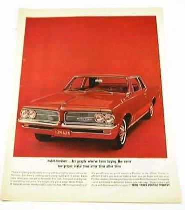 1964 64 pontiac tempest wide-track ad 