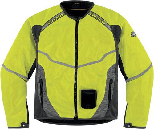 Icon anthem mesh motorcycle jacket military spec yellow small 2820-2476