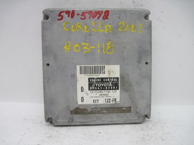 Ecu ecm computer toyota corolla 2001 2002 auto 4spd 89661-02801 546767