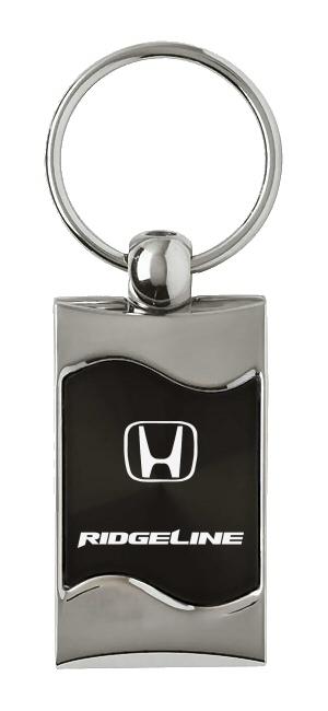 Honda ridgeline black rectangular wave key chain ring tag key fob logo lanyard