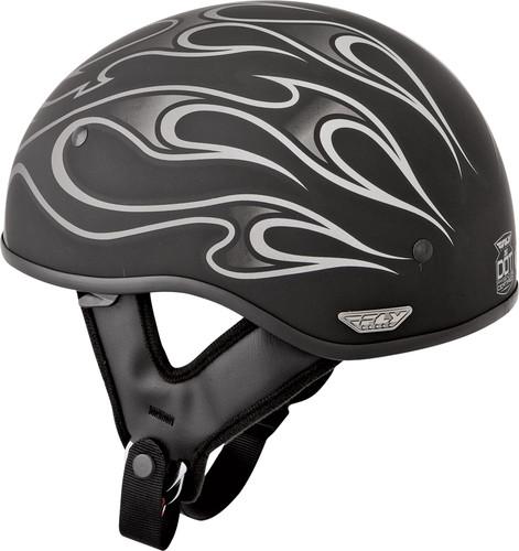 Fly racing .357 graphics motorcycle helmet gray flame large