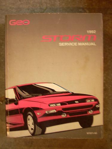 1992 92 geo storm service shop repair book manual