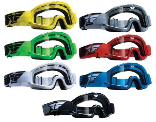 Fly racing focus goggles with clear track lens