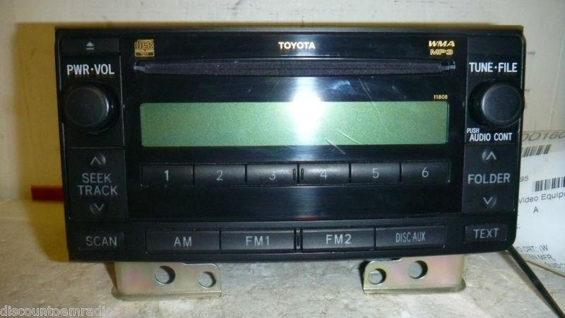 03-07 toyota 11808 radio cd mp3 matrix yaris celica  highlander 86120-52530 *