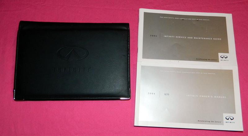 2004 04 infiniti g35 owners owner's manual guide book oem case 