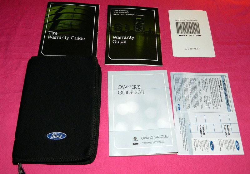 2011 ford crown victoria owners owner's manual book case handbook grand marquis