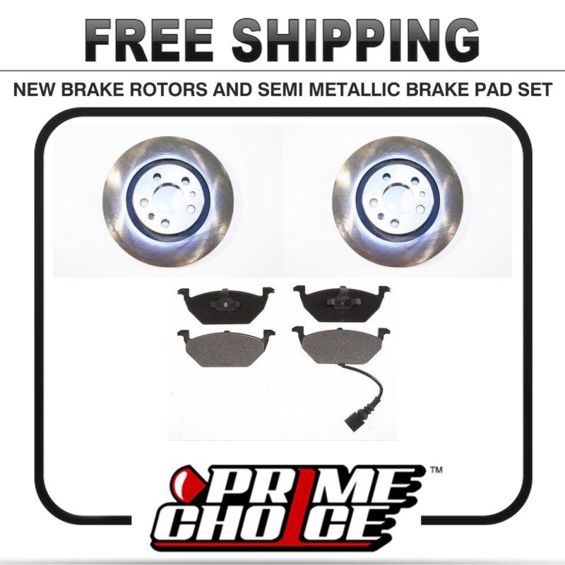 Premium front metallic brake pads and disc rotors complete kit left & right pair