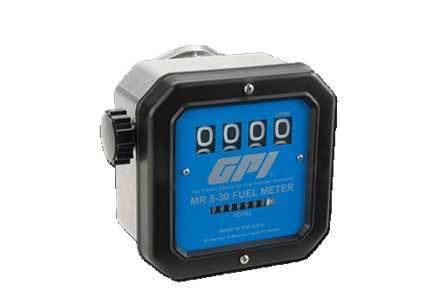 Gpi mr 5-30-l12b mechanical fuel meter w/1-1/2in bspp thread inlet/outlet-litres