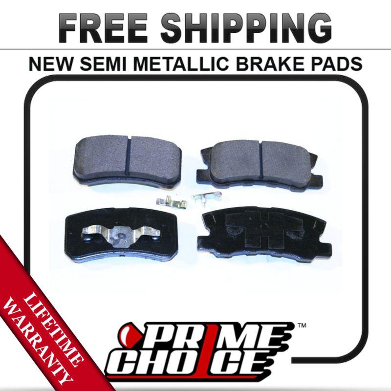 Rear semi metallic disc brake pad kit full set with lifetime warranty