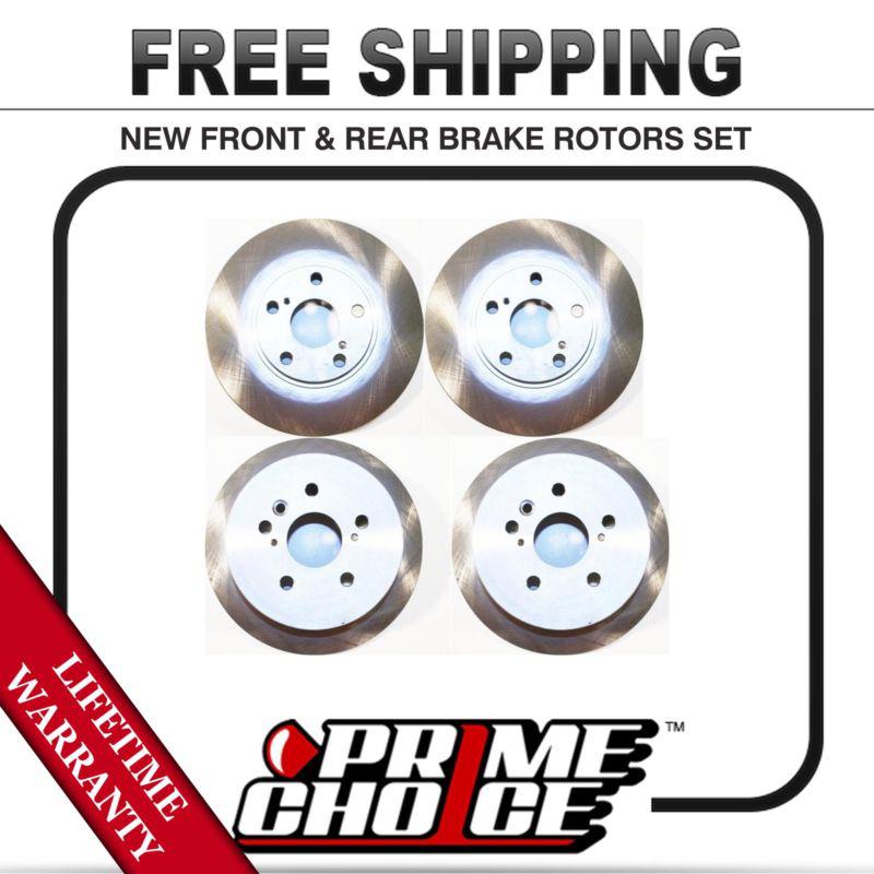 Set (4) new front and rear brake disc rotors with lifetime warranty