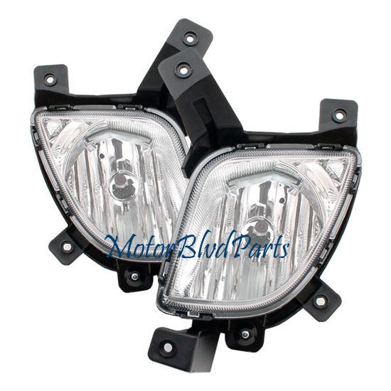 Fit 10-12 hyundai tucson fog lights lamps chrome driver+passenger left+right set