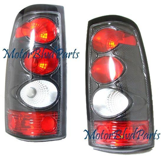 03-06 silverado carbon tail lights rear brake lamps