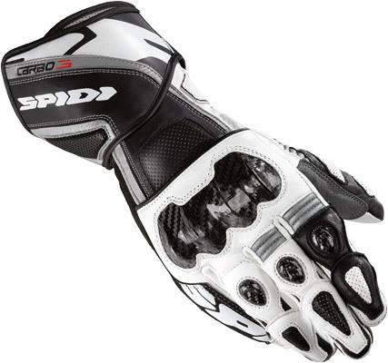 Spidi carbo 3 leather gloves black/white 2x a126-011-2x