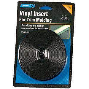 Camco rv vinyl insert, 1" x 25', black 25113