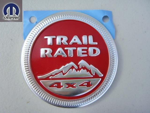 Jeep wrangler liberty grand cherokee trail rated 4x4 metal emblem nameplate 