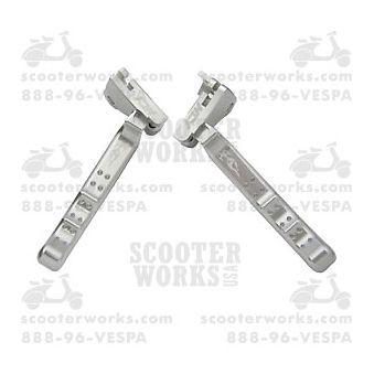 Ncy folding  levers ( drum type, silver) ; honda, yamaha, puch                  