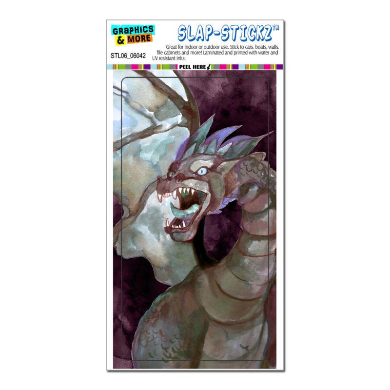 Purple dragon watercolor - fantasy - slap-stickz™ window locker bumper sticker