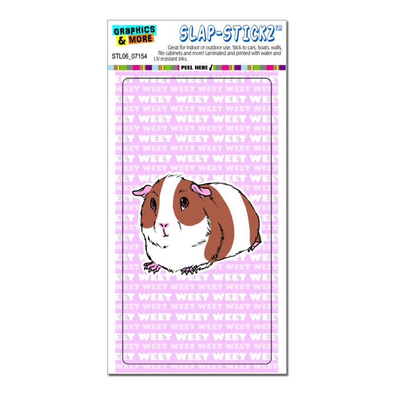 Guinea pig weet pink - pet - slap-stickz™ car window locker bumper sticker