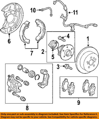 Toyota oem 8954432040 rear abs wheel sensor/abs wheel speed sensor