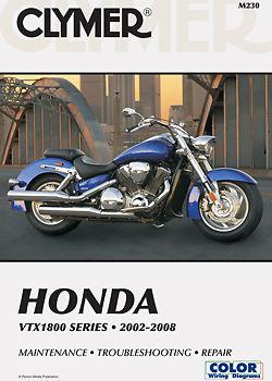 Clymer repair manual, honda vtx1800 series, 2002-2008