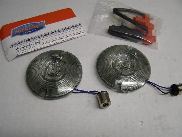 Kuryakyn l.e.d. rear turn signal inserts, flat style (smoke) (pr)  p/n  4826