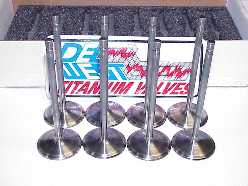 5/16" del west titanium intake valves 5.740"-2.170" bead groove nascar nhra  