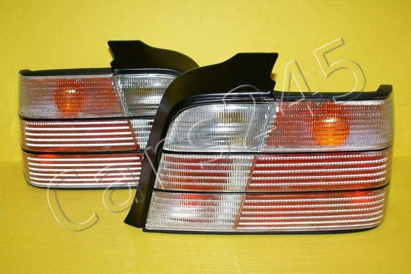 Bmw 3-series sedan 1991-98 e36 rear lamps tail lights crystal 92 93 94 95 96 97