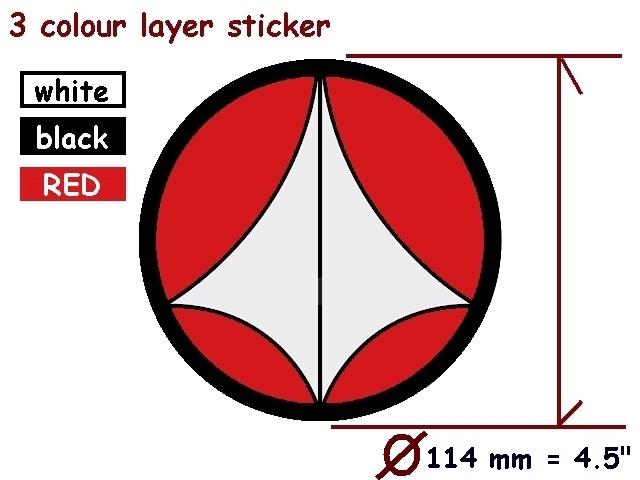 (1 x) 4.5" roboteach macross logo u.n.spacy  vinyl decal 3 layer colour