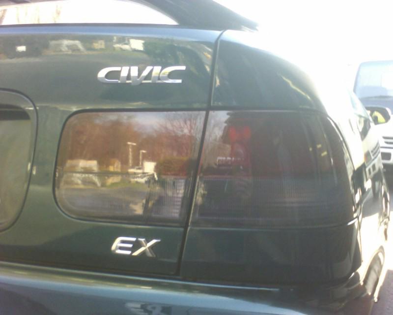 Honda civic coupe smoke colored tail light film  overlays 1996-2000