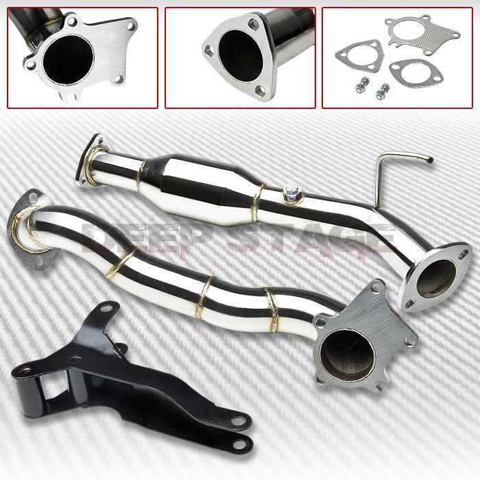 Ss highflow down pipe exhaust+mounting bracket 02-05 honda civic si/sir ep3 k20