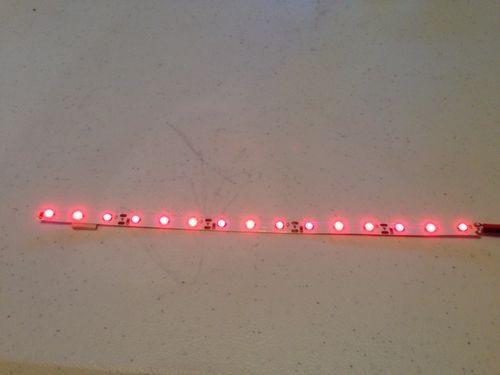 (2) red 12v 25 cm 10 inch led strip 15 led 2 piece kit nonwaterproof usa seller