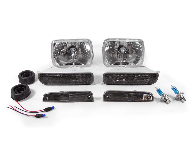 97 98 99 00 01 jeep xj cherokee head lights + smoke set