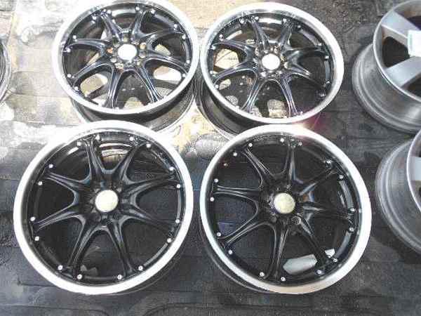 Icw 17" black alloy wheel rims rim set for tiburon lkq